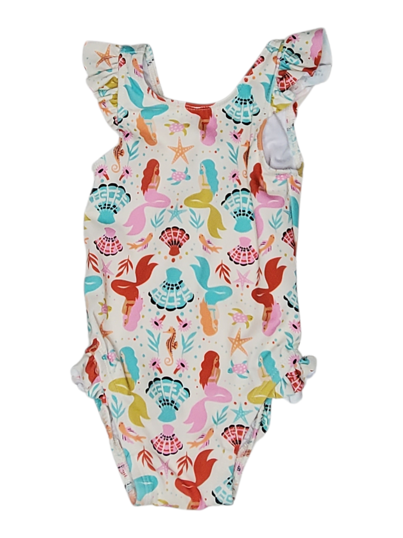 Hanna Andersson Fashion One-Piece Swim Suit Mermaid Paradise Girls 12-18 Months